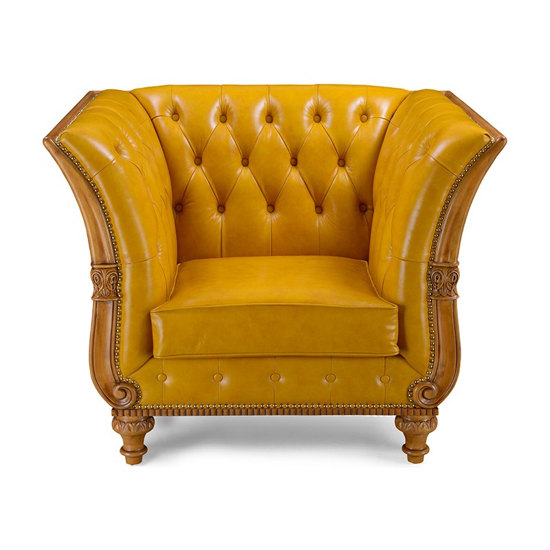 Accent Leather Single Sofa